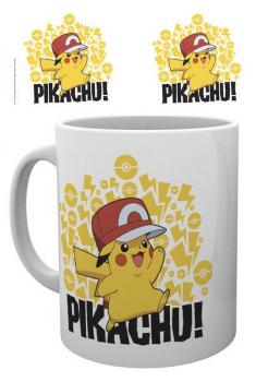 Pokémon Tasse Pikachu mit Ashs Hut